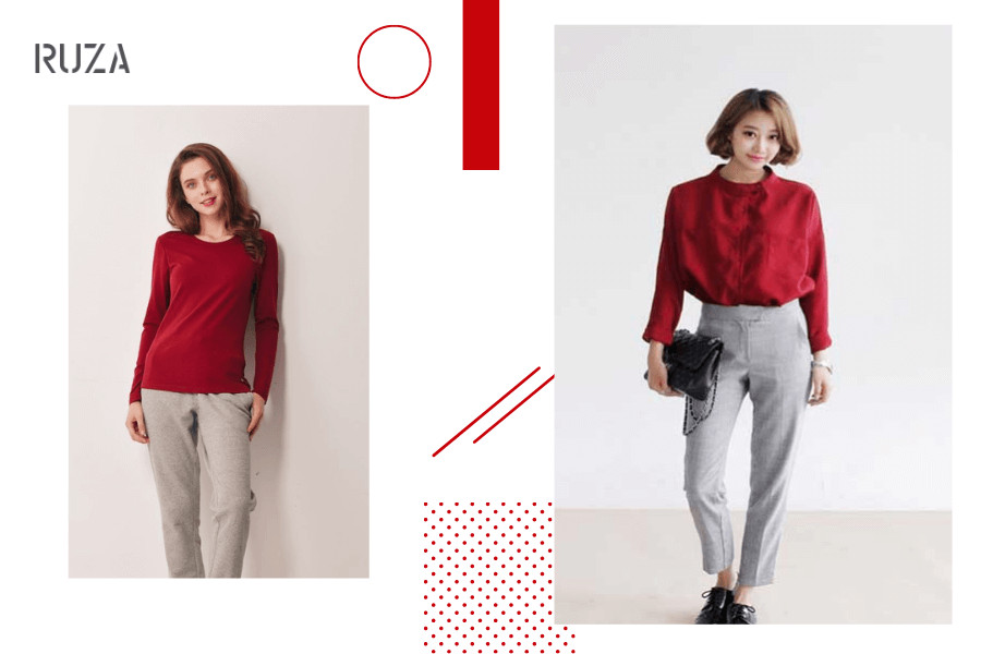 Kết hợp với màu xám