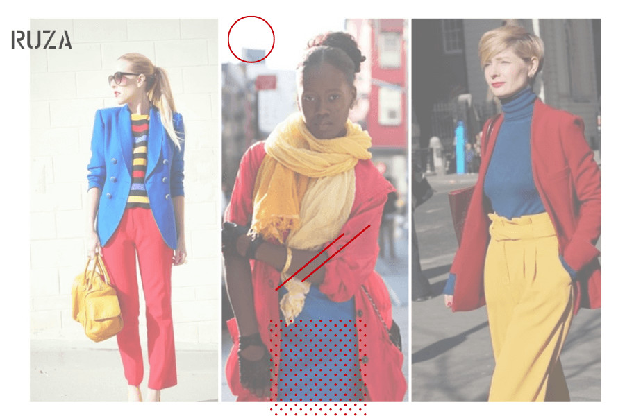 Kết hợp với màu xanh dương